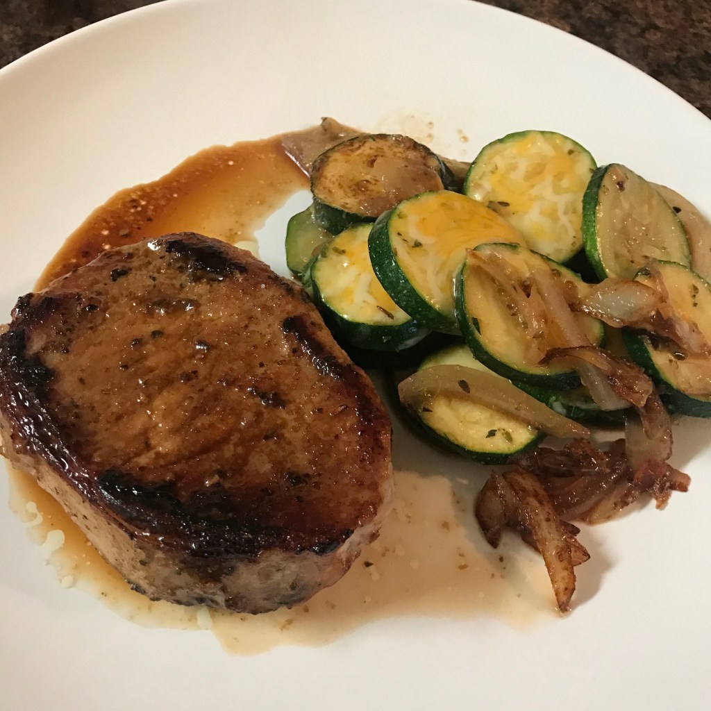 烤豬排配芝士節瓜 Roasted Pork Chop with Cheesy Zucchini