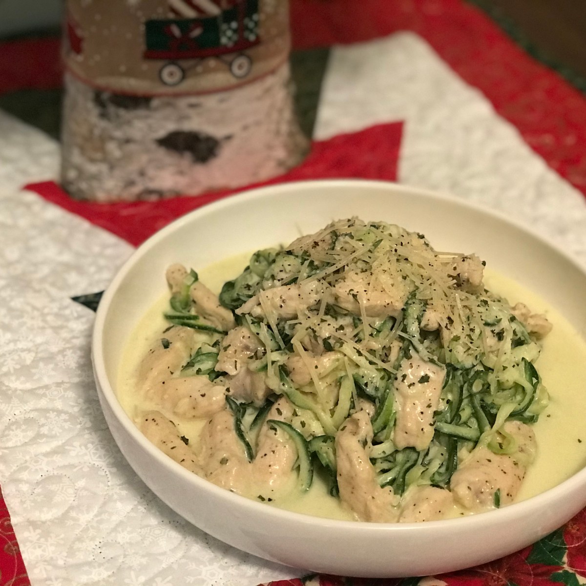白醬雞肉節瓜麵 Zucchini Noodles Chicken&nbsp;Aflredo